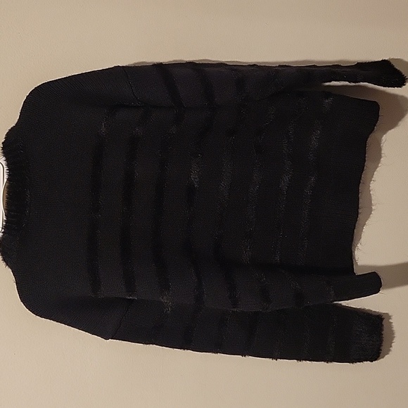 ❤️ NWT! ANN TAYLOR FUZZY STRIPE WOOL BLEND CREW NECK SWEATER, SP (SMALL PETITE) - Picture 6 of 6